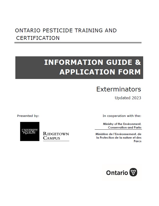Information Guide & Application Form for Exterminators